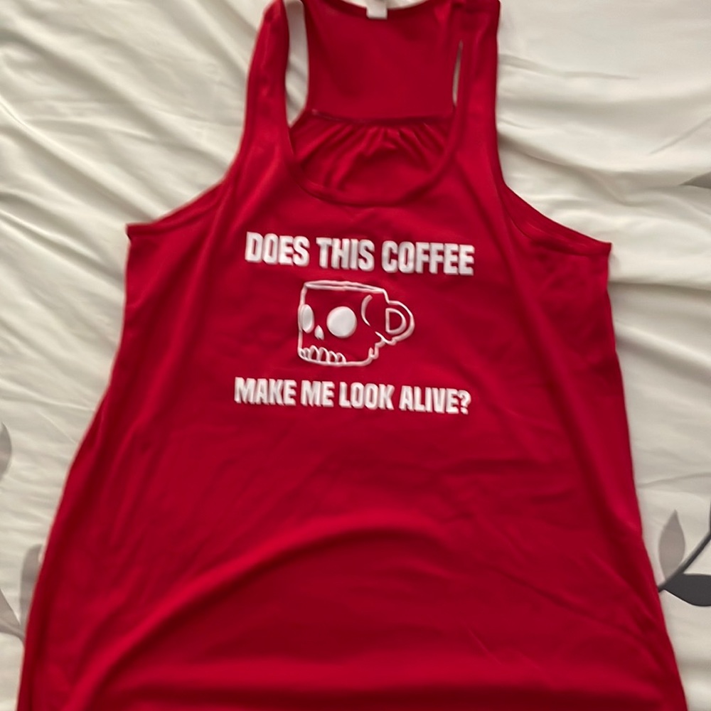 Red racerback tank